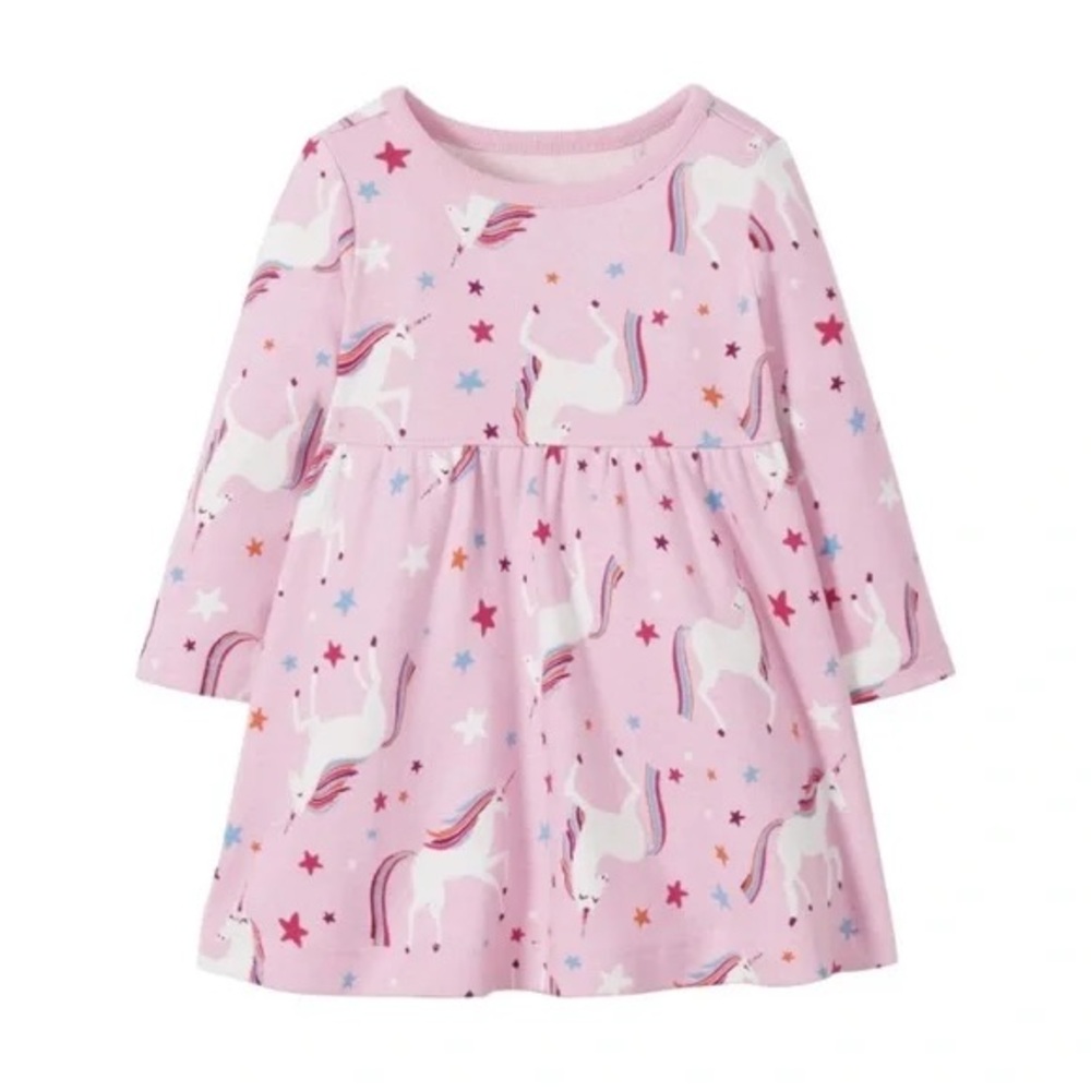Hanna Andersson Pink Unicorn Dress